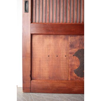 弁柄色 格子蔵戸　W0274 