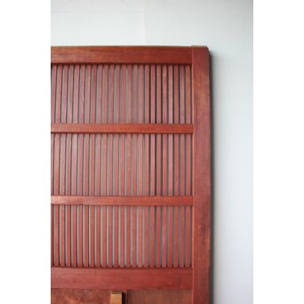 弁柄色 格子蔵戸　W0274 