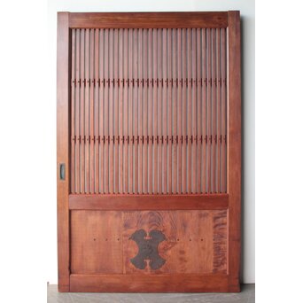 弁柄色 格子蔵戸　W0274