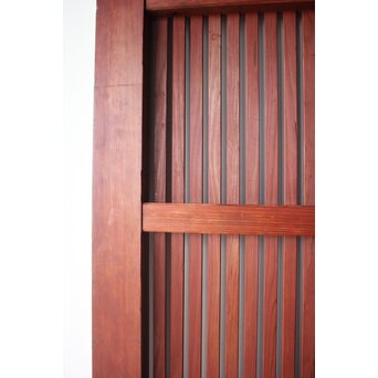 弁柄色 格子蔵戸　W0274 