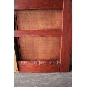 弁柄色 格子蔵戸　W0274 