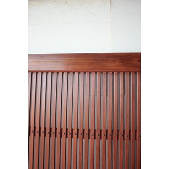 弁柄色 格子蔵戸　W0274 