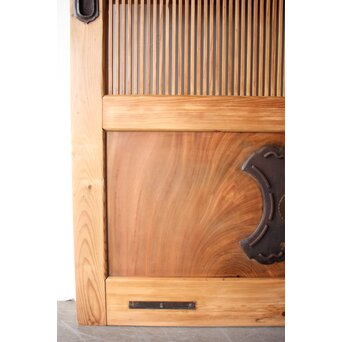 白木格子蔵戸　W0275 