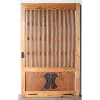 白木格子蔵戸　W0275