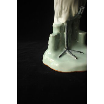 宮永東山 陶彫 白鷺　P656 