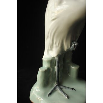 宮永東山 陶彫 白鷺　P656 