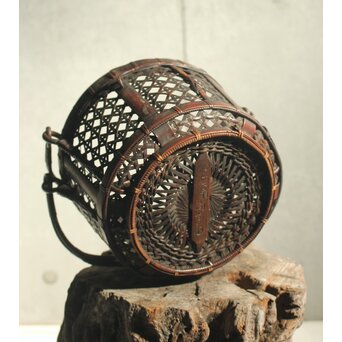 初代 早川尚古斎 竹籠 提藍　U427 