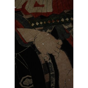 木版画 豊国 三代 生月鯨太左衛門 　2枚続 浮世絵 相撲　Z969 