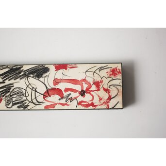 林武 花図額装　Z970 