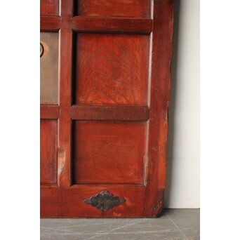 細身 赤格子蔵戸　W0277 