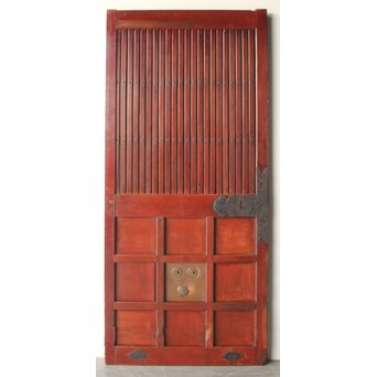 細身 赤格子蔵戸　W0277