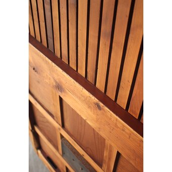 細身 赤格子蔵戸　W0277 