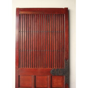 細身 赤格子蔵戸　W0277 