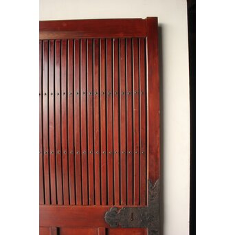 細身 赤格子蔵戸　W0277 