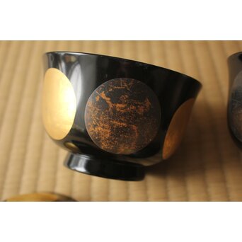 魯山人写 日月椀 8客　Q415 