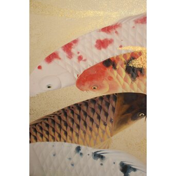 群鯉図屏風 二曲一双　Z973 