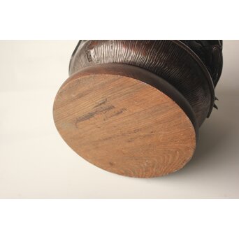 翠松亭梅や造 鋳造 鯉 銅火鉢一対　M493 