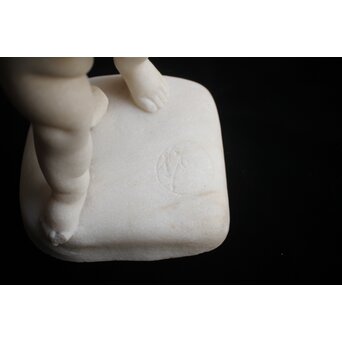 小倉右一郎 大理石彫刻 子供　X653 