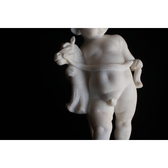 小倉右一郎 大理石彫刻 子供　X653 