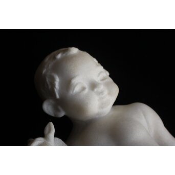 小倉右一郎 大理石彫刻 子供　X653 