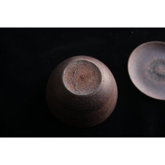 六代 高橋道八 南蛮手 宝瓶 建仁寺急須塚建立記念作品 共箱 共布　P657 