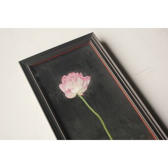 藤井勘圿 藤井勘介 現代作家 蓮 額装　Z975 