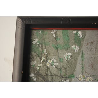 藤井勘圿 藤井勘介 現代作家 梅 額装　Z976 