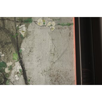 藤井勘圿 藤井勘介 現代作家 梅 額装　Z976 