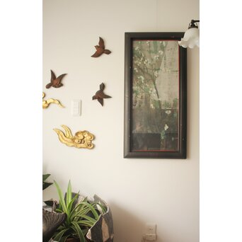 藤井勘圿 藤井勘介 現代作家 梅 額装　Z976 