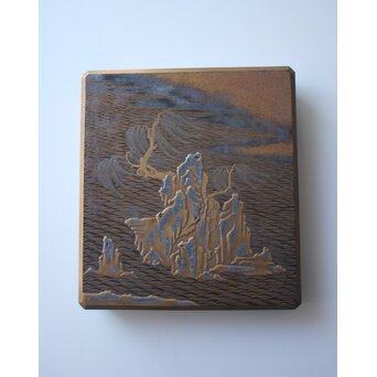 時代蒔絵硯箱　Q416