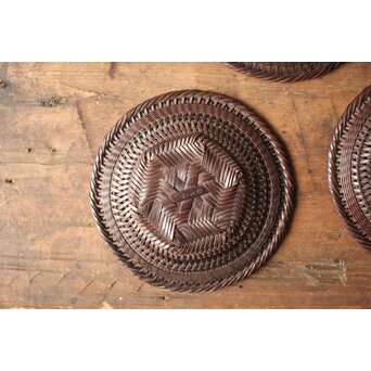 三世 和田和一斉 竹網茶托　U429 