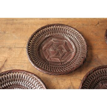 三世 和田和一斉 竹網茶托　U429 