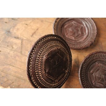 三世 和田和一斉 竹網茶托　U429 