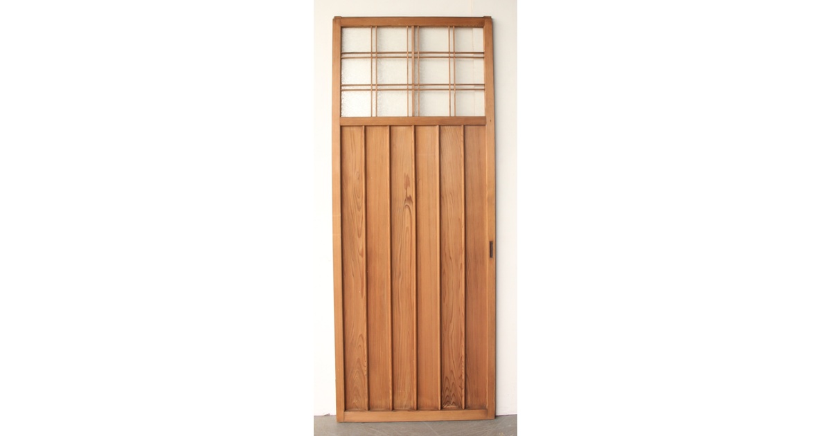 にかわガラス雪隠戸 GD0364|骨董店 のびる 古美術 骨董 和風建具 蔵戸 買取のご相談