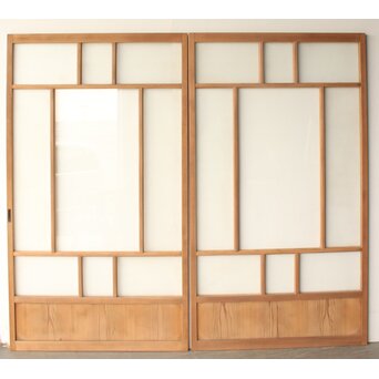 白木ガラス戸 2枚1組　GD0365