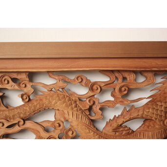 雲竜木彫欄間 2枚1組　R0570 