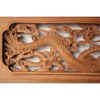 雲竜木彫欄間 2枚1組　R0570 