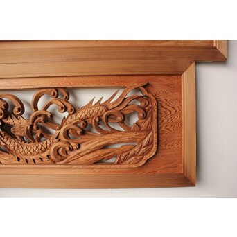 雲竜木彫欄間 2枚1組　R0570 