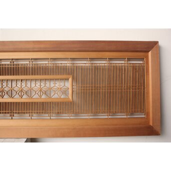 桐紋組子 中型欄間 2枚1組　R0571 