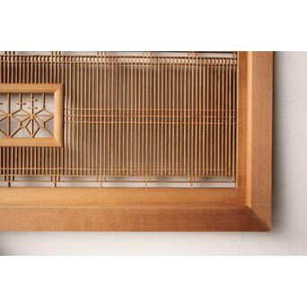 桐紋組子 中型欄間 2枚1組　R0571 