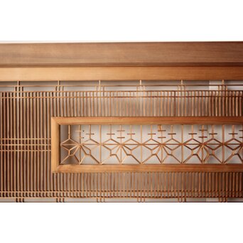 桐紋組子 中型欄間 2枚1組　R0571 