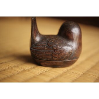 西村春湖 鳥 備前 香合　P658 