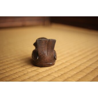 西村春湖 鳥 備前 香合　P658 