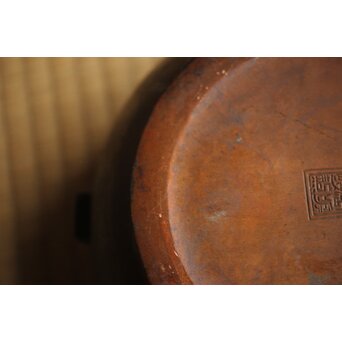 張鳴岐製 銅製手炉　M496 