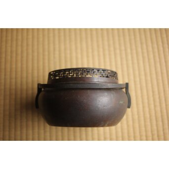 張鳴岐製 銅製手炉　M496 