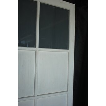 ハイサイズ 白いアンティークガラス戸　D194 