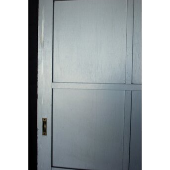 ハイサイズ 白いアンティークガラス戸　D194 