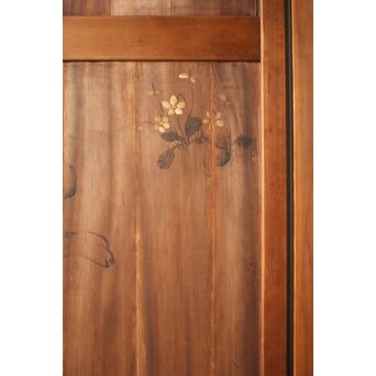 板絵建具 犬図 2枚1組　B1130 