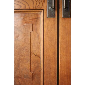 総欅 クリアガラス観音扉 2枚1組　GD0369 