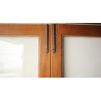 総欅 クリアガラス観音扉 2枚1組　GD0369 